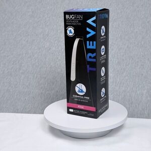 Treva FD15001 Portable Tabletop Bug Fan Pink Battery Operated New